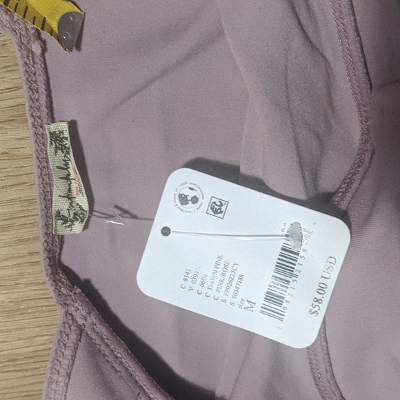 Free People Dusk til Dawn Bodysuit sz MED in Dusty Pink - Picture 12 of 15